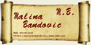 Malina Bandović vizit kartica